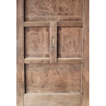 総欅 上玉杢 門扉一対　W0256 