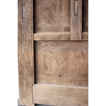 総欅 上玉杢 門扉一対　W0256 