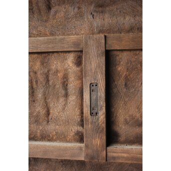 総欅 上玉杢 門扉一対　W0256 