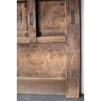 総欅 上玉杢 門扉一対　W0256 