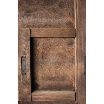 総欅 上玉杢 門扉一対　W0256 