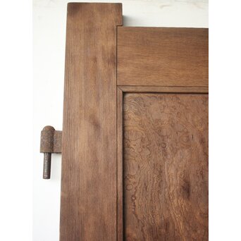 総欅 上玉杢 門扉一対　W0256 