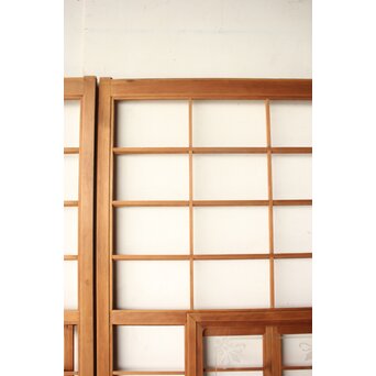 猫間/雪見障子戸 4枚1組 在庫3セット　F304 