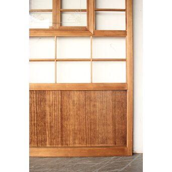 猫間/雪見障子戸 4枚1組 在庫3セット　F304 
