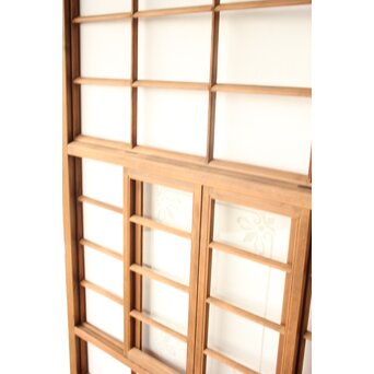 猫間/雪見障子戸 4枚1組 在庫3セット　F304 