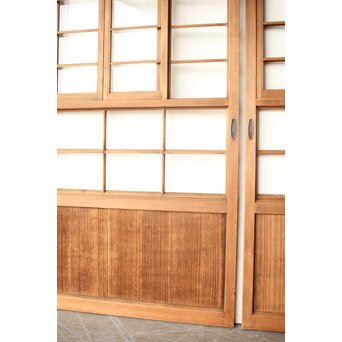 猫間/雪見障子戸 4枚1組 在庫3セット　F304 