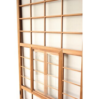 猫間/雪見障子戸 4枚1組 在庫3セット　F304 