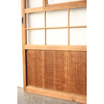 猫間/雪見障子戸 4枚1組 在庫3セット　F304 