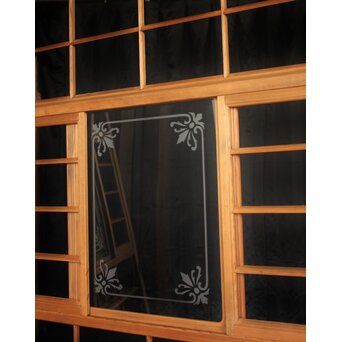 猫間/雪見障子戸 4枚1組 在庫3セット　F304 