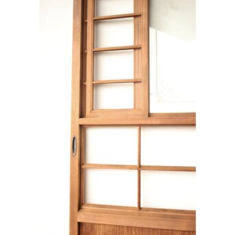 猫間/雪見障子戸 4枚1組 在庫3セット　F304 