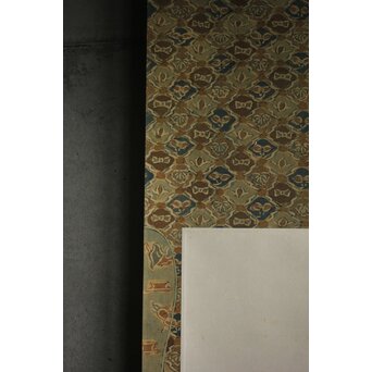 不染鉄 海の図 更紗染軸装 紙本掛軸　Z878 