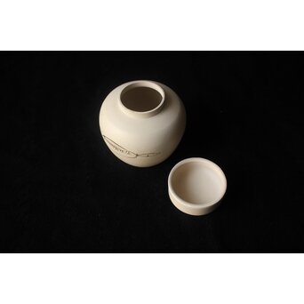 乾亭焼 白泥 茶壺　P643 