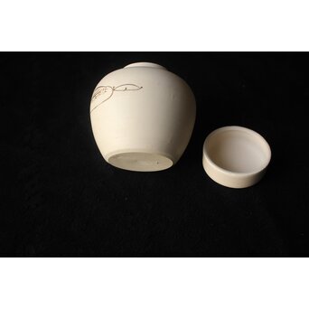 乾亭焼 白泥 茶壺　P643 