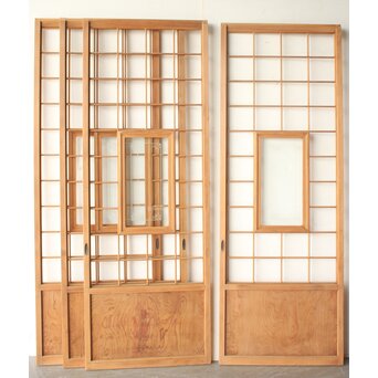 細身 ガラス障子戸 4枚1組　F305