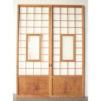 細身 ガラス障子戸 4枚1組　F305 CD　表