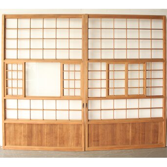 幅広 猫間/雪見障子戸 4枚1組　F306 CD　表