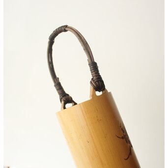 初代 田辺竹雲斎 白竹花生　U417 