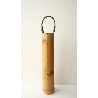 初代 田辺竹雲斎 白竹花生　U417