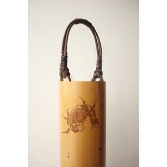 初代 田辺竹雲斎 白竹花生　U417 