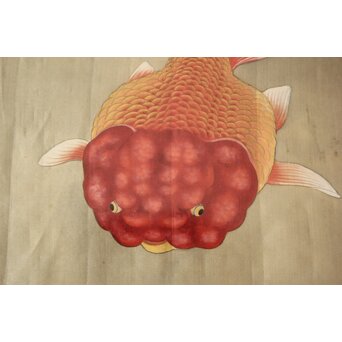 金魚図 額装　Z910 