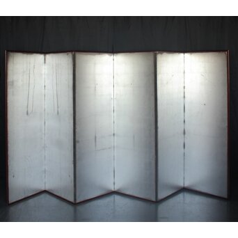 六曲半双 銀屏風　Z912