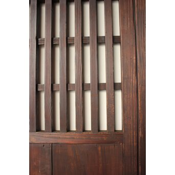 民芸 中格子板戸 4枚1組　B1127 