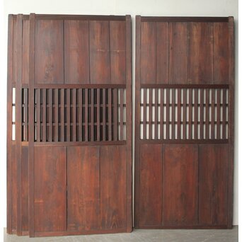 民芸 中格子板戸 4枚1組　B1127