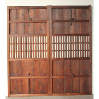 民芸 中格子板戸 4枚1組　B1127 AB　ウラ