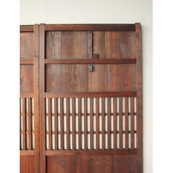 民芸 中格子板戸 4枚1組　B1127 