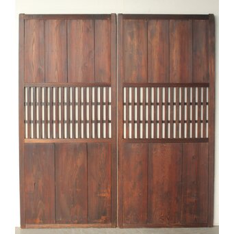 民芸 中格子板戸 4枚1組　B1127 CD　表