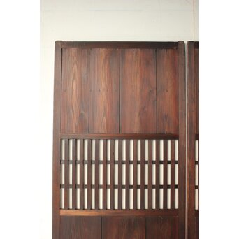 民芸 中格子板戸 4枚1組　B1127 