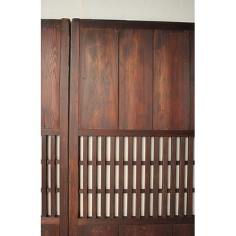 民芸 中格子板戸 4枚1組　B1127 