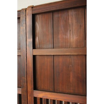 民芸 中格子板戸 4枚1組　B1127 