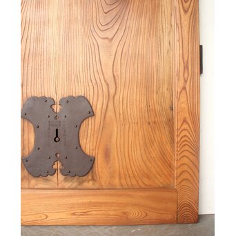 二枚板 総欅蔵戸　W0259 