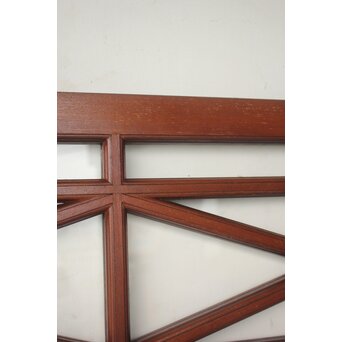 洋建築 幾何学格子 ガラス欄間 3枚1組　R0562 