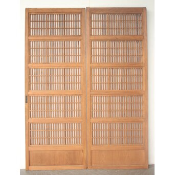 障子枠付 細身格子戸 4枚1組　L1216 AB　ウラ　障子を貼る面