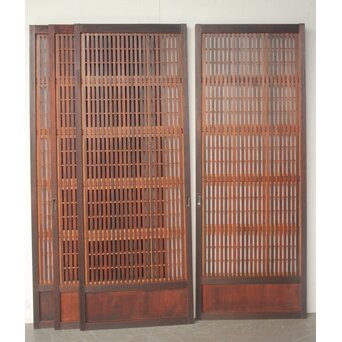 障子枠付 細身格子戸 4枚1組　L1216