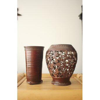 須賀月真 唐草透かし薄端　M488 