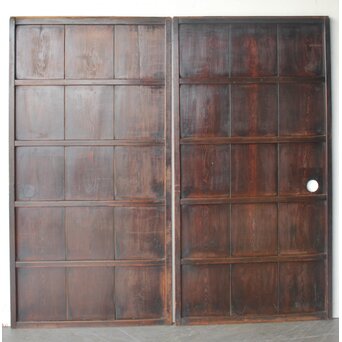 時代飴色板戸 2枚1組　B1128 ウラ