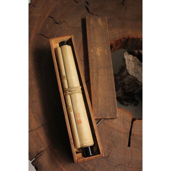 奥村政信 鐘馗 柱絵木版 軸装　Z913 