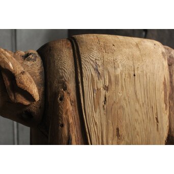 普賢菩薩 象 木彫　X648 