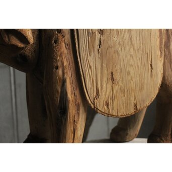 普賢菩薩 象 木彫　X648 