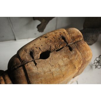 普賢菩薩 象 木彫　X648 