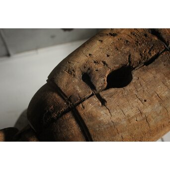 普賢菩薩 象 木彫　X648 