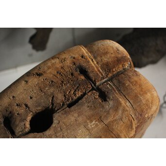 普賢菩薩 象 木彫　X648 