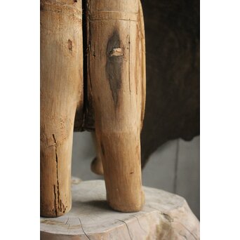 普賢菩薩 象 木彫　X648 