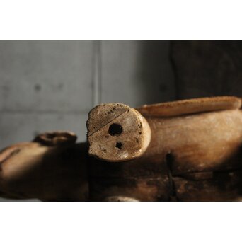 普賢菩薩 象 木彫　X648 