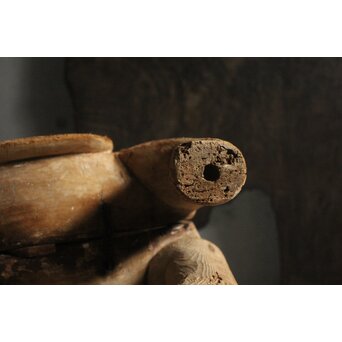 普賢菩薩 象 木彫　X648 