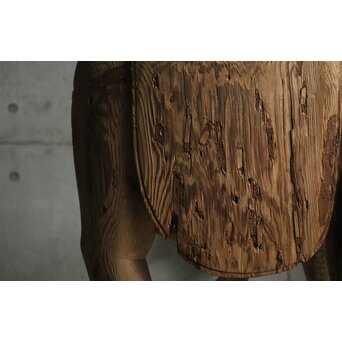 普賢菩薩 象 木彫　X648 