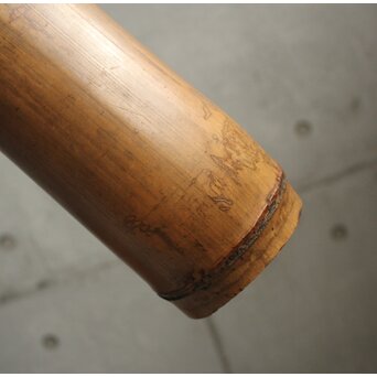 二代 飯塚鳳斎 白錆 古代雁尾形花籠　U419 